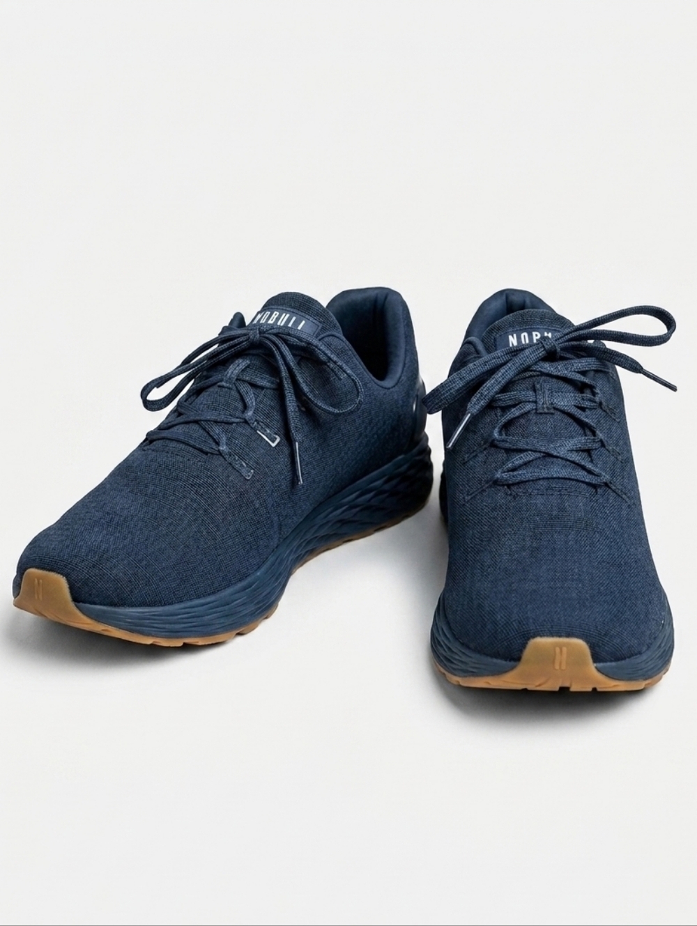 NOBULL Navy Ripstop Runner Knit Sneakers with Gum Outsole